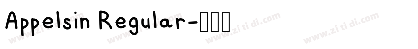 Appelsin Regular字体转换